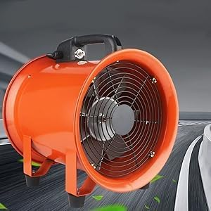 41LGLacq6CL._AC_ 12 Inch Kitchen Ventilation Fan - 2800r/min High-Speed Exhaust Fan | Portable Vent Blower with Carrying Handle |