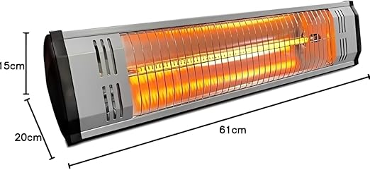 1500W Electric Tripod Patio Heater | Infrared Indoor & Outdoor Radiant Heater | Remote Control Included | Height Adjustable Tripod Stand | Instant Heat | IP34 Waterproof | Black