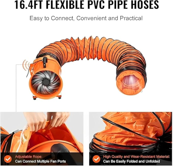 14-Inch Axial Flow Ventilation Fan – Heavy Duty Portable Air Blower for Industrial, Workshop & Commercial Use