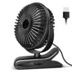 720° Rotation Small Desk and Clip-On Fan