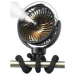 Misting Stroller Fan with Flexible Tripod and Light