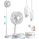 Folding Telescopic Stand Fan with Rechargeable Battery