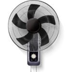 16-Inch Wall Fan with Powerful Motor, 3-Speed Settings, 5-Blade Design and Wide Oscillation