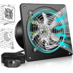 6-Inch Through-Wall Exhaust Fan, Black